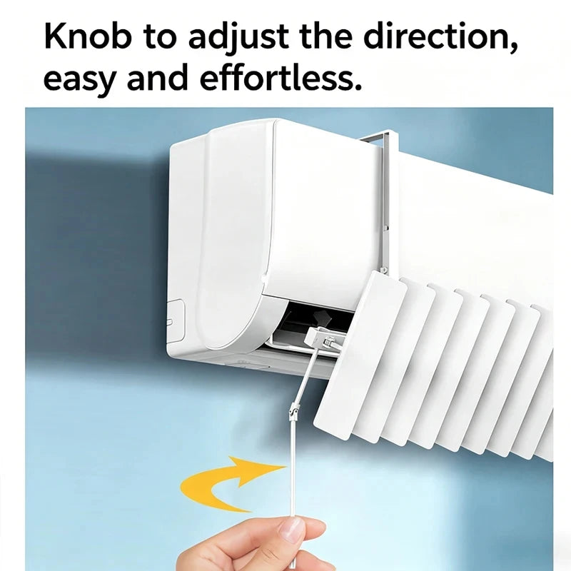 Adjustable Air Conditioner Air Deflector Prevent Blowing Wall Mount Air Conditioner Windshield Universal Easy Installation Vue
