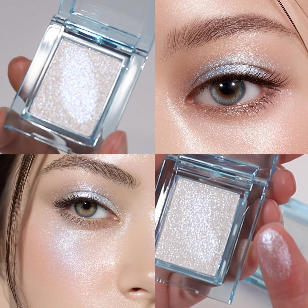 5-Color Creamy Highlighter Palette - Soft Putty Texture, Intense Shimmer & Glitter, Long-Lasting Vue