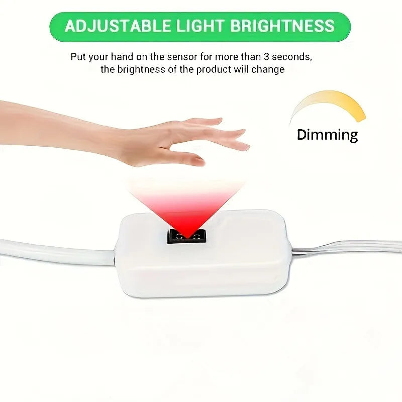 5V USB LED Neon Light Strip Waterproof Flexible Silicone Neon Sign Rope Hand Sweep Sensor Dimmer Switch For Home Decor Lighting Vue