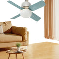 E27 Ceiling Fan Light with Remote Control – 14W Dimmable LED Ceiling Fan Light Vue Blue China Mainland