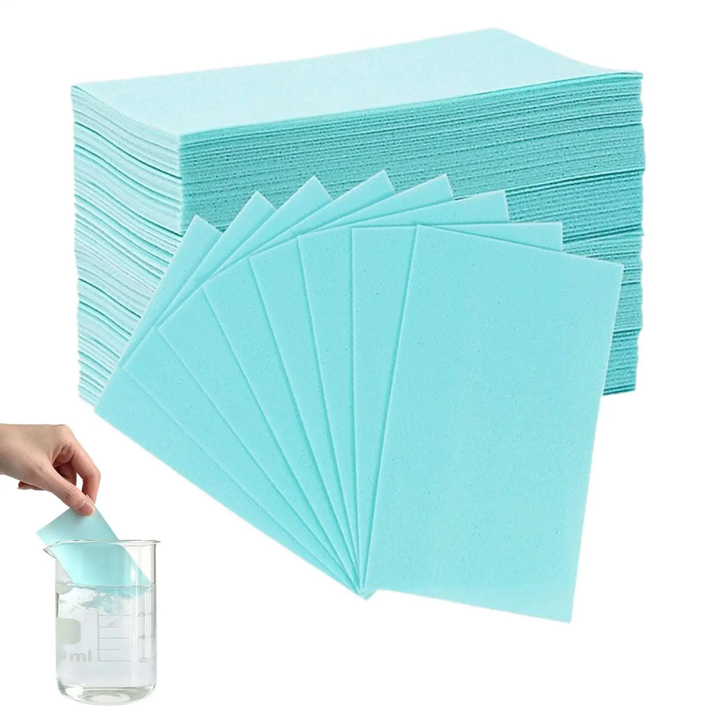 100Pcs 11x7cm Water Soluble Floor Cleaning Sheets Multipurpose for Mopping Tiles Wood Hardwood Wall Linoleum Effective Cleaner Vue