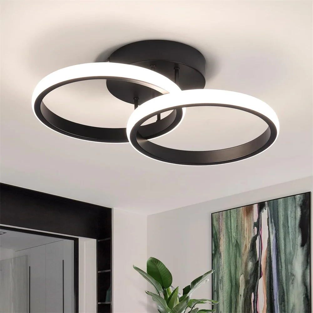 Round Modern Led Ceiling Light Fixtures Ceiling, Bathroom Close to Ceiling Lights for Corridor Stair Aisle Lamps Balcony Stair Vue