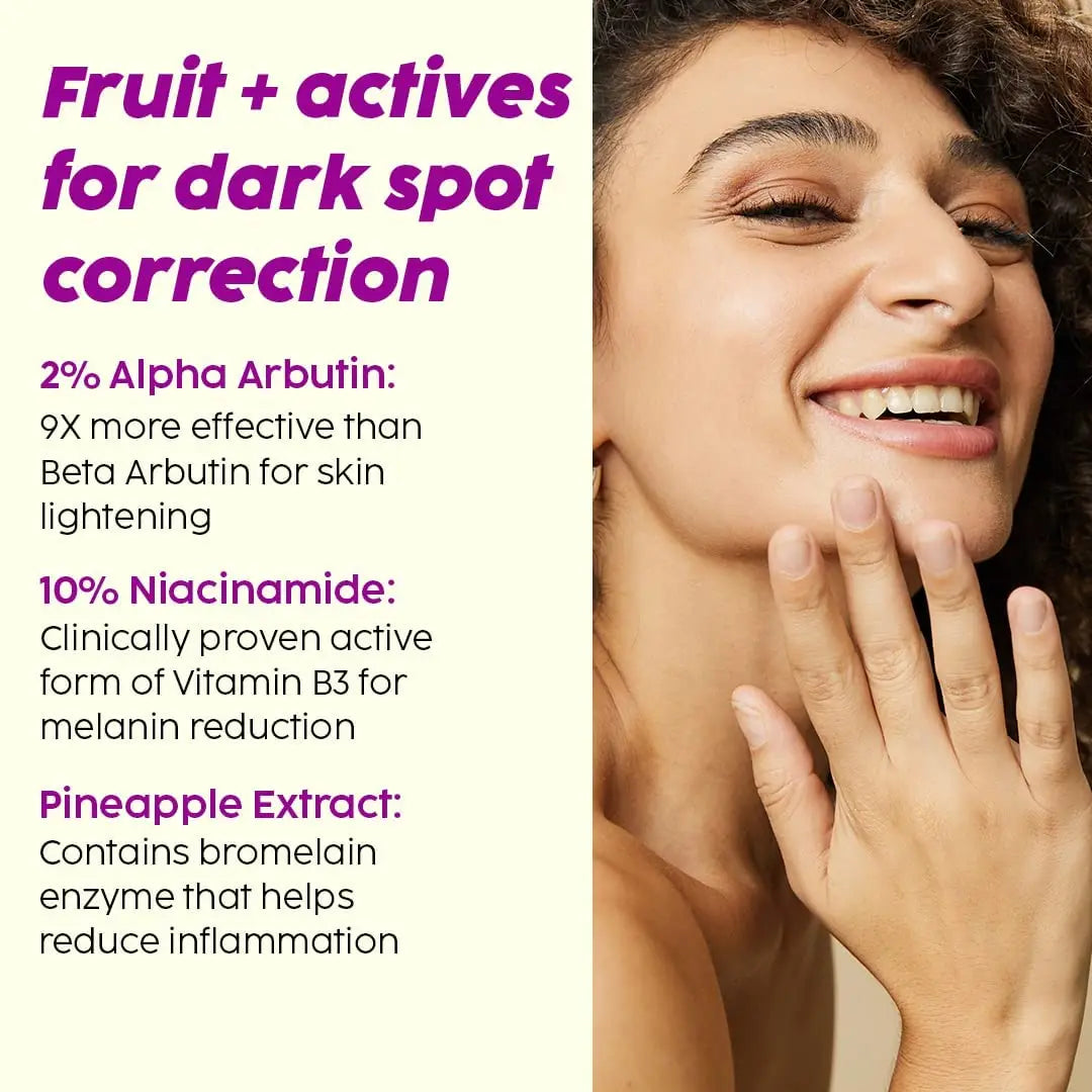 100ml AHA Pineapple White Patches Dark Spots Corrector Serum Facial Essence Fade Fine Lines Repair Dull Serum Face Skin Car Vue