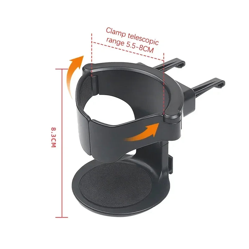 Car Holder Air Vent Drink Cup Bottle Holder Car Truck Water Bottle Holders Stands Car Cup Rack For Water Bottle Vue Black