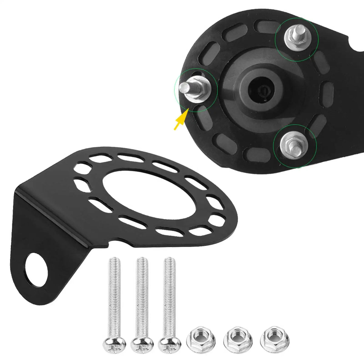 Metal mounting bracket for trailer connectors suitable for 7-pin/13-pin trailer connector plugs and sockets automotive parts Vue