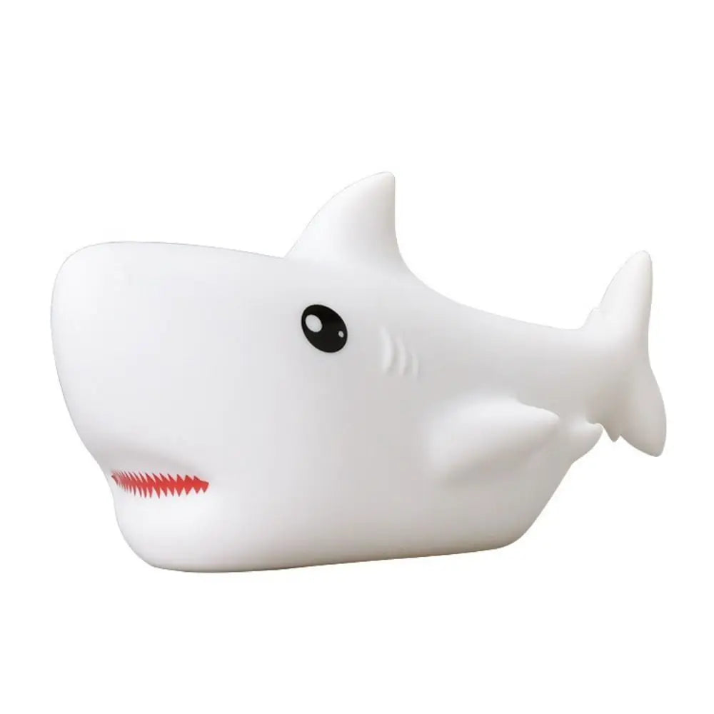Home Decoration Silicone Shark LED Lamp Creative Lovely Bedside Light Colorful Cartoon Atmosphere Light Bedroom Vue white