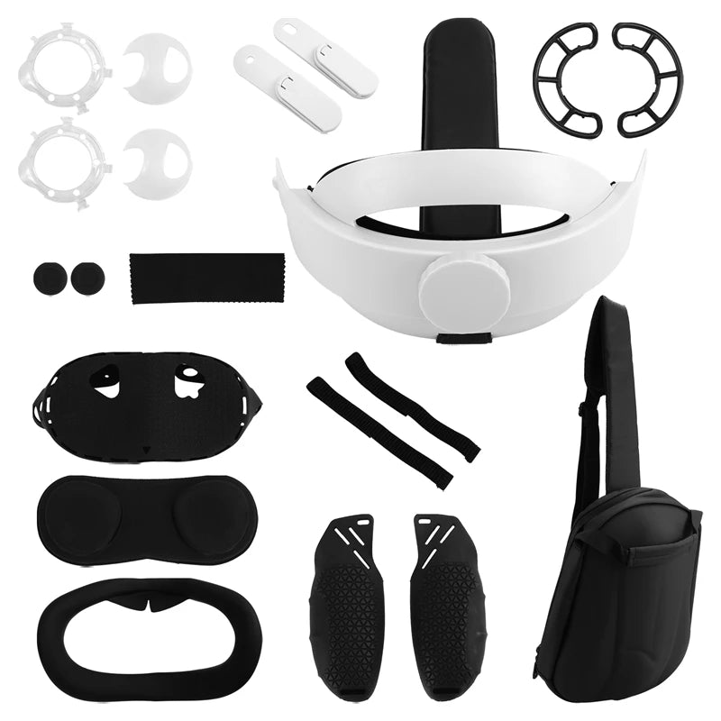 Hot-For Quest 3S Elite Head Strap With Host Protective Cover Controller Protector And Lens Cover For Quest 3S Accessories Vue