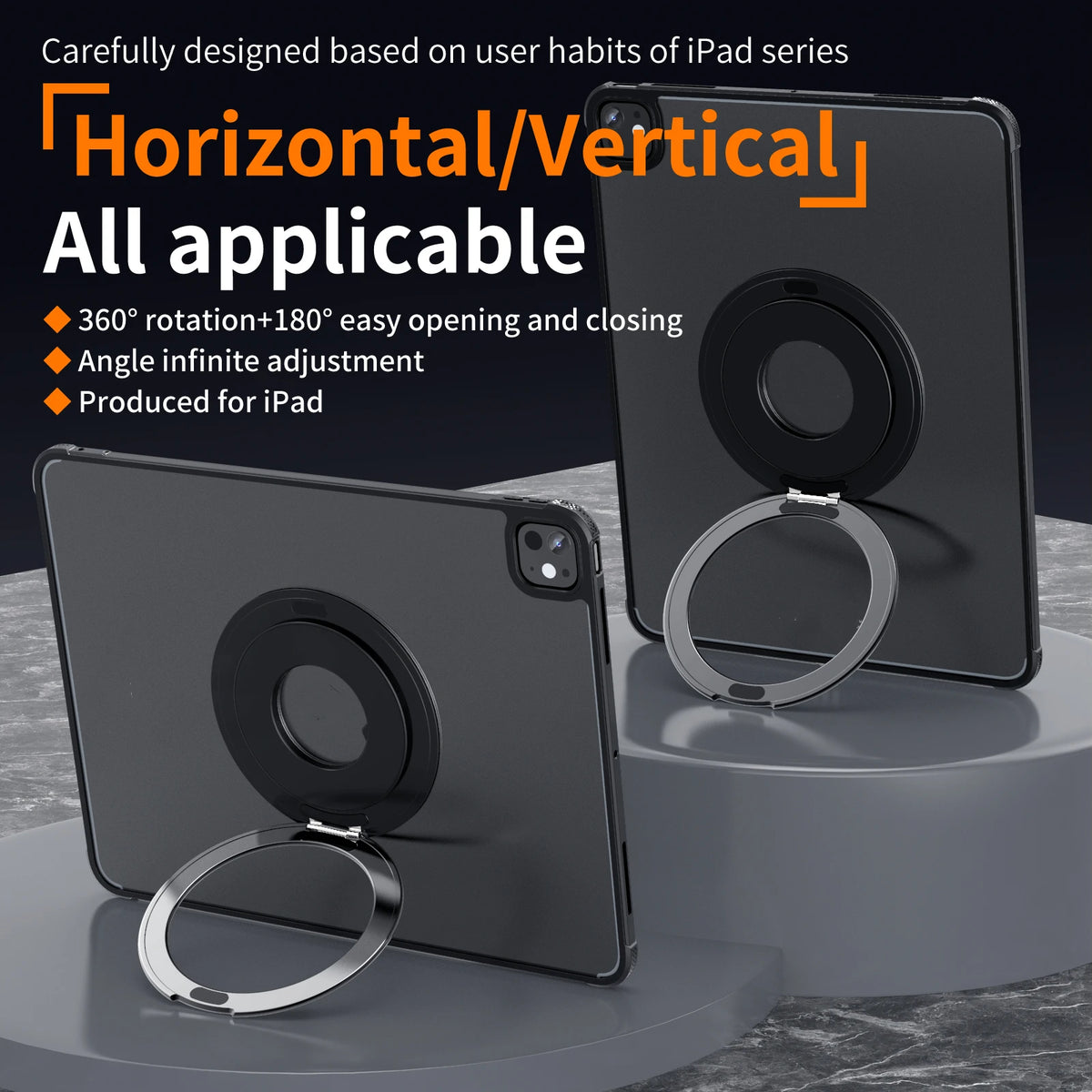 360° Rotating Magnetic Holder Mount for All Tablets Universal Metal Bracket Stand Durable 360 Rotation Tablet Accessories Vue