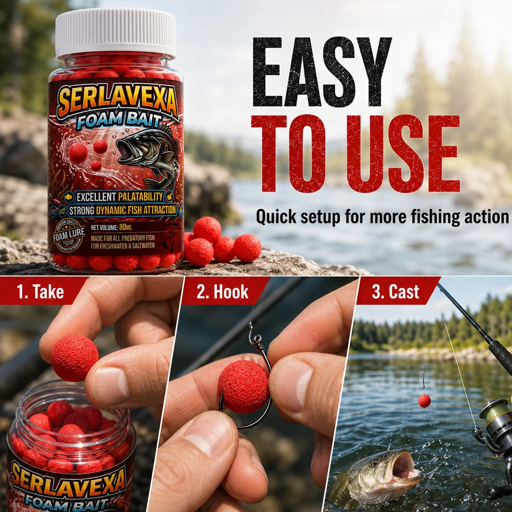 Strong Attractant Foam Fishing Bait Red Pellets Excellent Palatability Bass Carp Lures Freshwater Saltwater Fishing Gear Vue