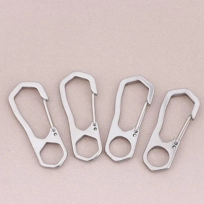 Stainless Steel Keychain Carabiner 2 5Pcs Rustproof Buckle Spring Clips for Outdoor Camping and Keys Holder Vue