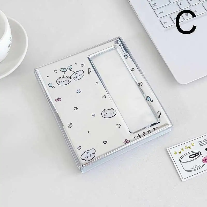 Cartoon 4 Grid Idol Card Photo Booth Album For 40 Pcs 2x6 Inch Photo Strips Bookmark 20 Pcs 4x6 4R Photo Holder Vue C
