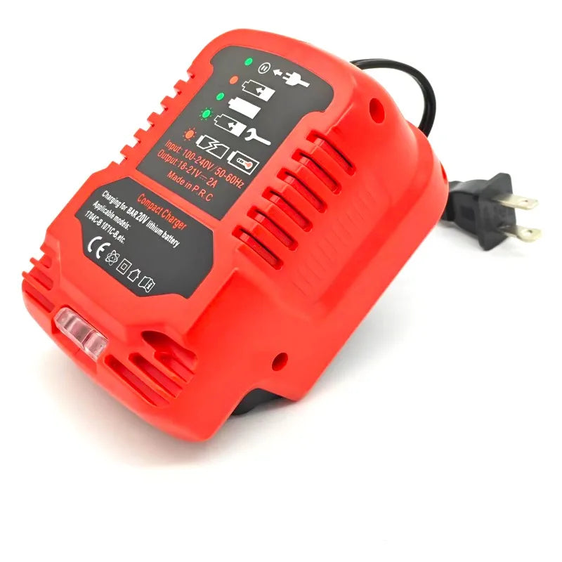 Portable Battery Charger Wireless Power Tool Spot Charger Compatible for Bauer 20V Lithium Batteries Mini Fast Charger US Plug Vue