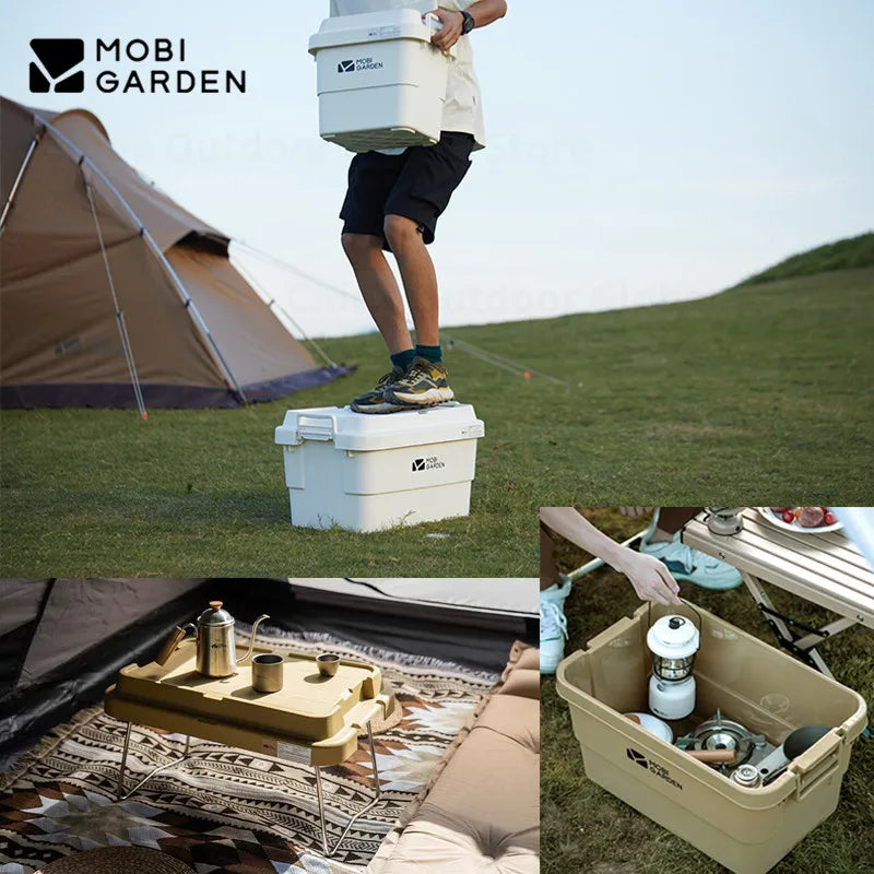Mobi Garden Camping Storage Box 22L 50L Stackable Food-Safe PP Camping Storage Box Vue