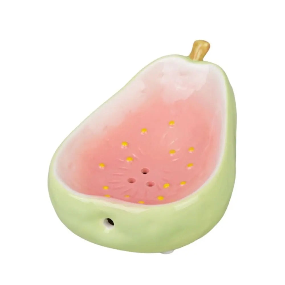 Tray Container Cute Self Draining Soap Holder Drainable Soap Box Soap Tray Soap Container Ceramic Storage Rack Countertop Vue