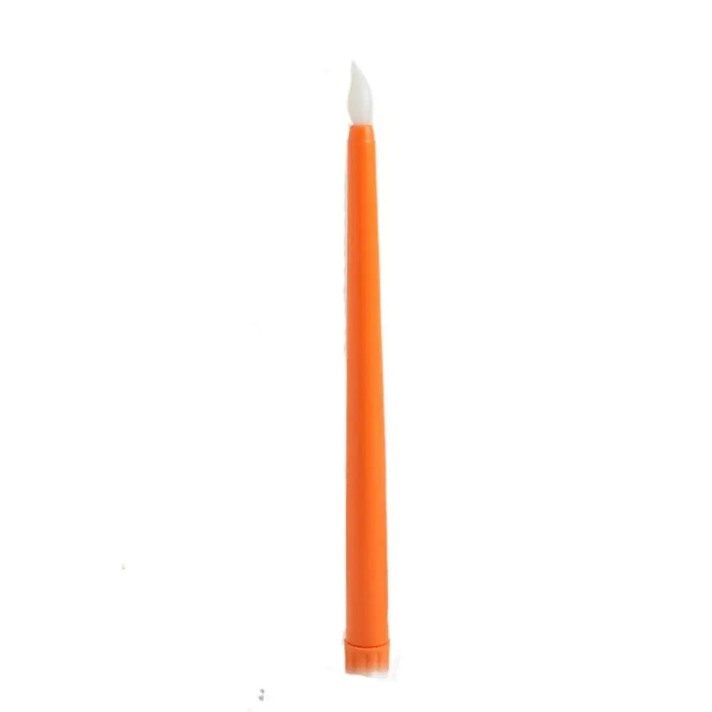 Simulation Led Candles with Flickering Flame Battery Operated Candlesticks 3D Wick Tall Atmosphere Light Thanksgiving Vue orange-A