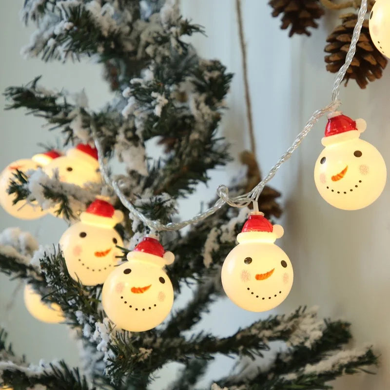 Christmas Snowman String Lights For Christmas Tree Decoration Indoor Outdoor Fairy Lights Holiday New Year Leds Lights 713 Vue