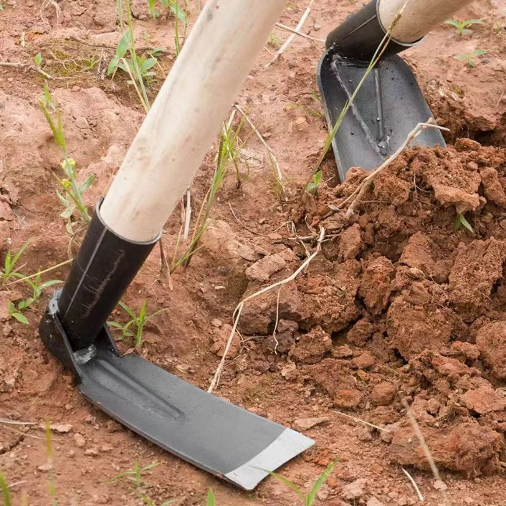 Durable Garden Hoe Household Outdoor Farming Tools Forging Weeding Hoe for Digging Soil Planting Vegetables Flowers Vue