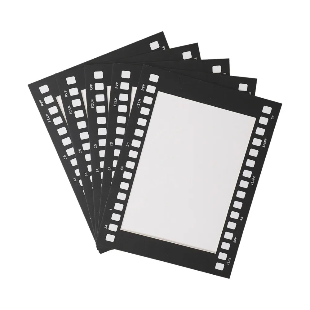 5PCS Wall Art Retro Movie Film Frame Square Handmade Photography Frame 6 in/7 in Collage Frame Photo Display Vue 5PCS 7 IN