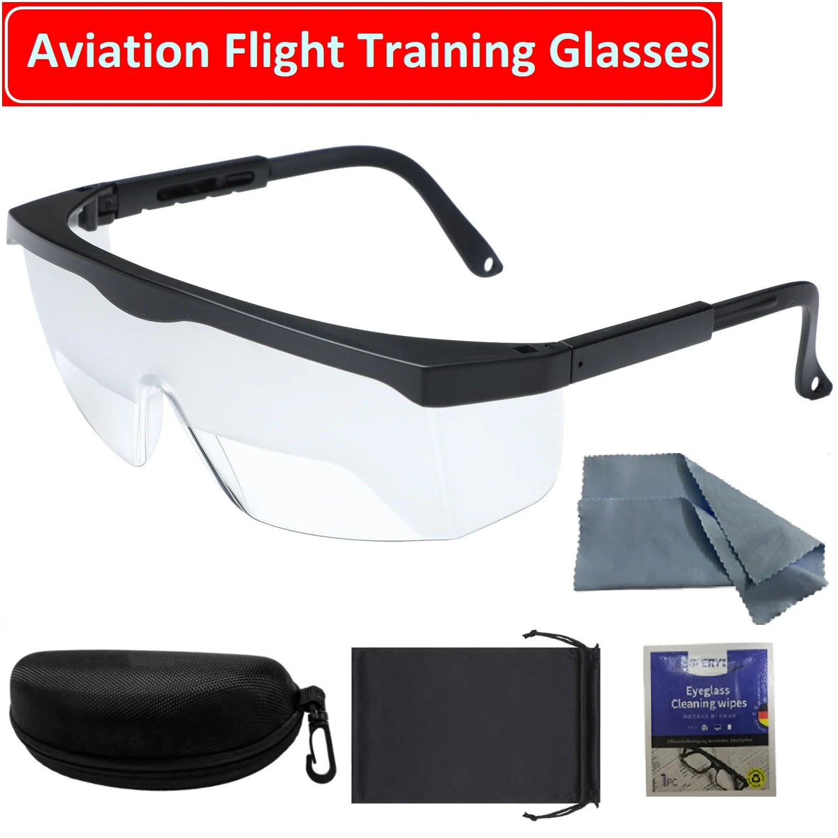 IFR Goggles Pilot Aviation Flight Training Glasses Eyewear Certified IFR View Limiting Frosted Foggles Sun Glare Eye Protection Vue