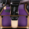 Custom Car Floor Mats for Mercedes Benz GLC AMG GLC/Coupe GLC300 350e 2016-2025 All Weather Interior Accessories Leather Vue Purple beige GLC 2024-2025