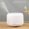 500ML Air Humidifier Essential Oil Diffuser with 7 Color LED Lights Quiet Cool Mist Diffuser for Bedroom Living Room Office Vue WHITE