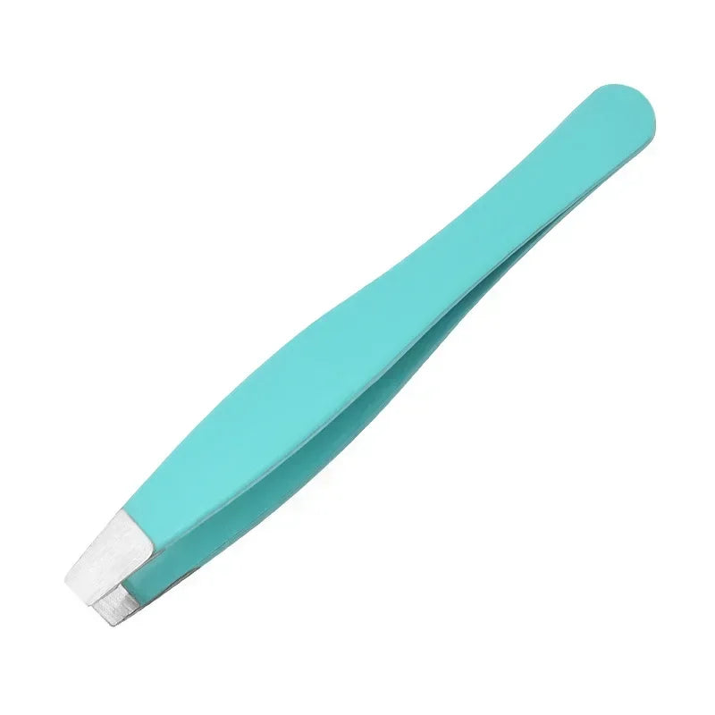 for Eyelash Eyebrow Tweezers 1/4pcs Hair Extension Tweezer Clip Removal Stainless Steel Colorful Professional Makeup Beauty Tool Vue M169 Blue