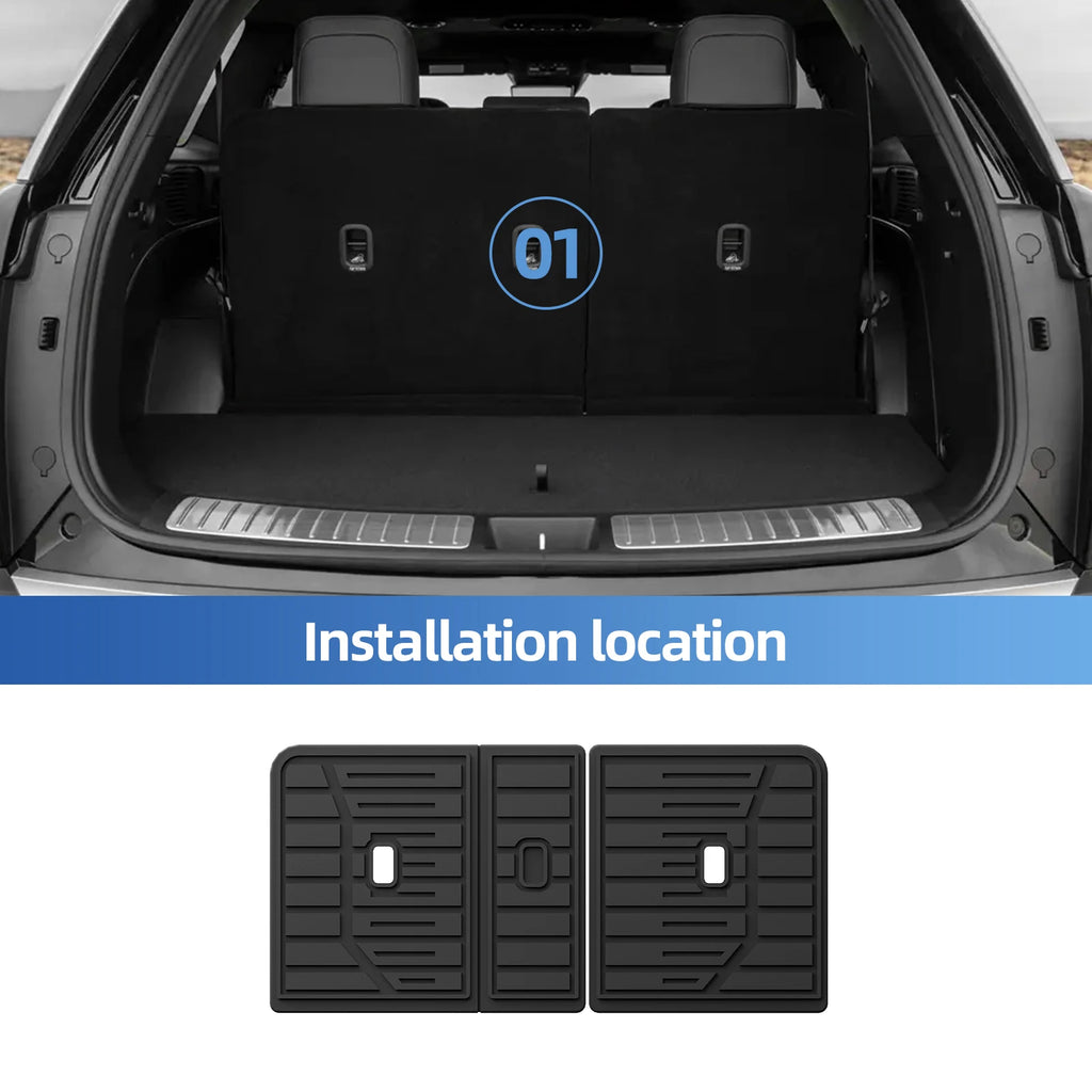 Smabee Right Drive for Hyundai Palisade Hybrid 7Seats 2026 (Not Fit Fuel Version) TPE Car All-weeather Floor Mats Trunk Pad Vue