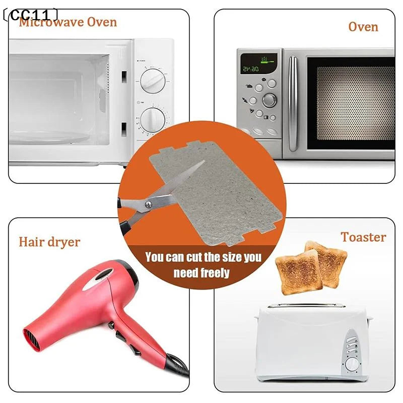 5/10pcs Microwave Oven Mica Sheet Waveguide Cover Plate Universal Cuttable Heat-Resistant For Hair Dryers Toasters Heaters〔CC11〕 Vue