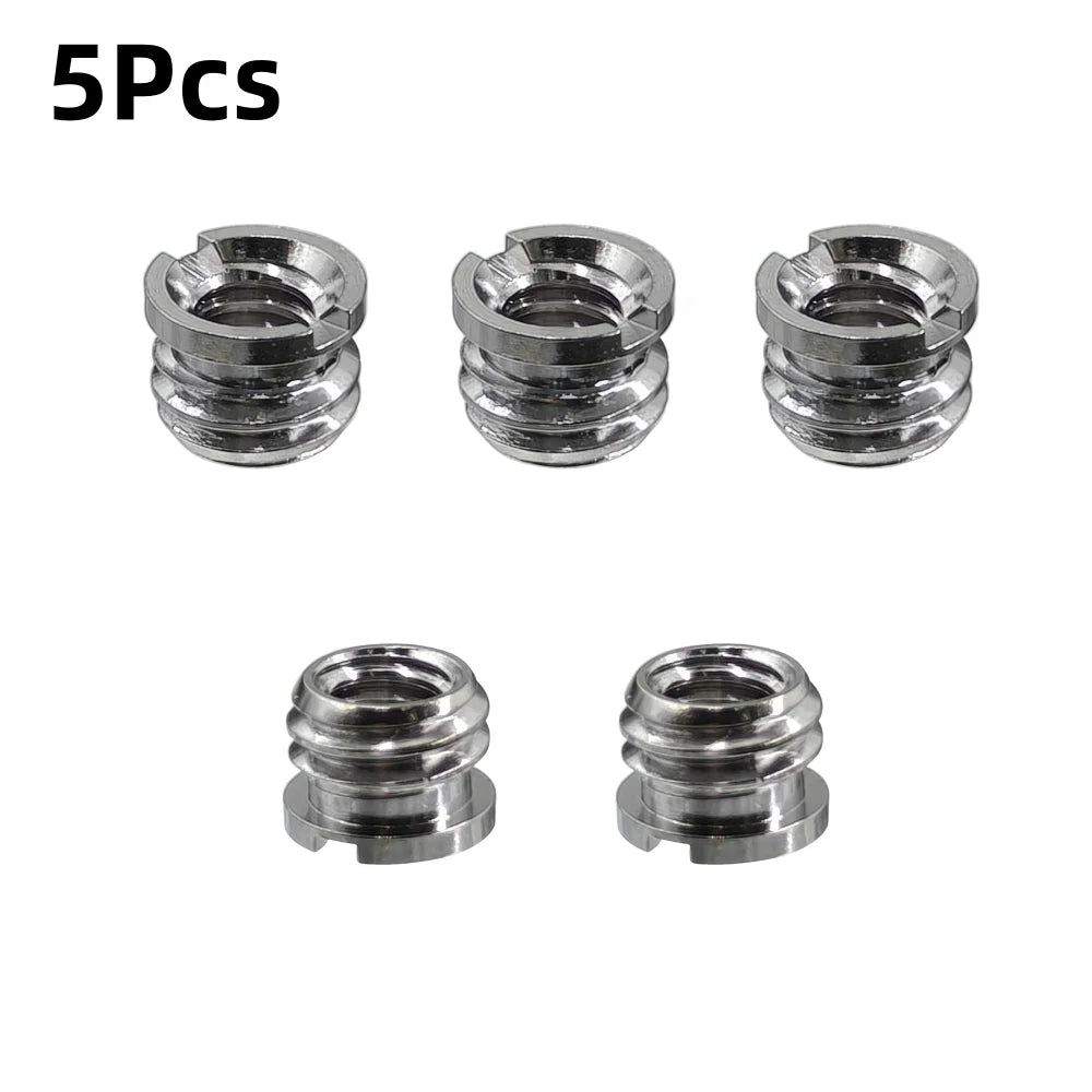 5Pcs Camera Screw Nut 1/4 To 3/8 Inch Convert Screws Standard Adapter Screw Quick Release Screw Tripod Mount Adapter Screw Vue 5pcs