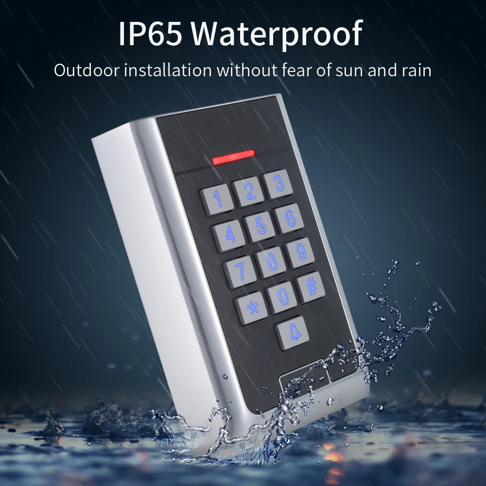 IP65 Waterproof DC 12V 433MHz Wireless Access Control Kit RFID Wiegand 26-44 & Rolling Code for Electronic Door Lock Home System Vue