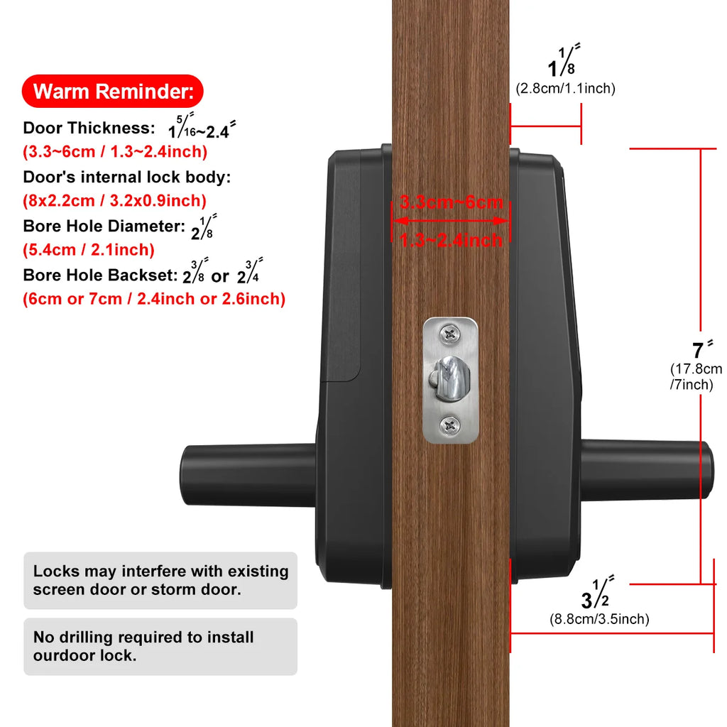 Wifi Smart Door Lock With APP/ Biometric Fingerprint / Password /Smart Card /Key Unlock/ USB Emergency Charger Electronic Lock Vue