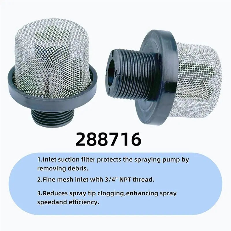 ABKW-3/4" Inlet Suction Strainers Fit For Airless Paintx7/LTS17,X5/LTS15 Prox9/Prox19,Prox17/Prolts 170 Vue