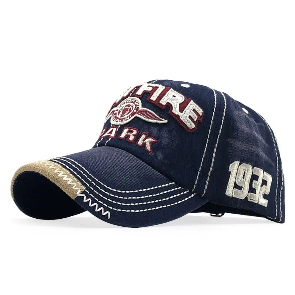 Hip Hop Letter Embroidery Baseball Caps Adjustable Vintage Distressed