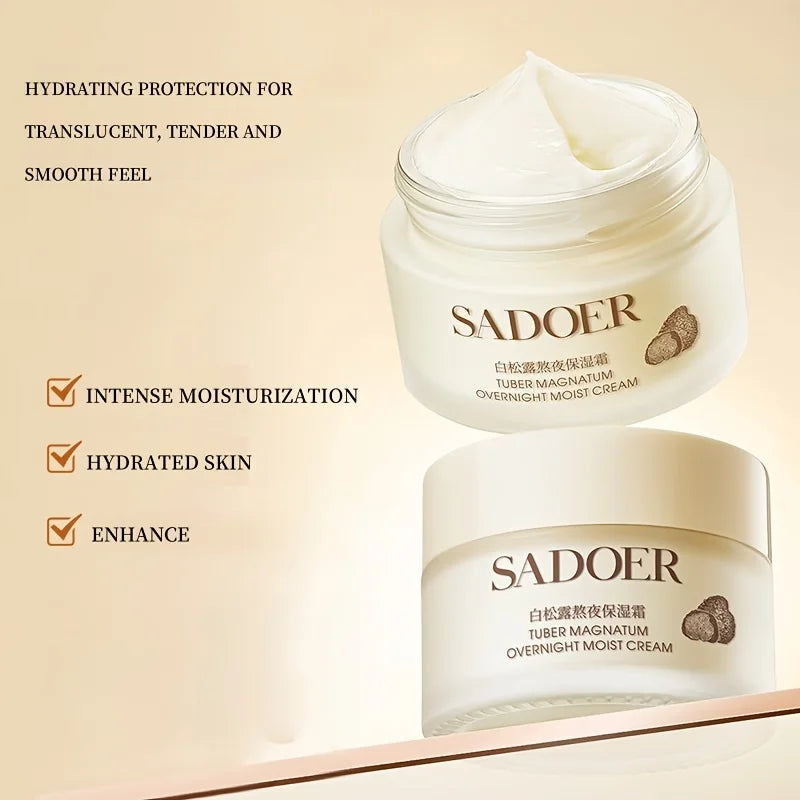 1 Piece of White Truffle Moisturizing Cream, Firming Facial Moisturizer, Suitable for Daily Skin Care for All Skin Types, Can Be Given as a Small Gift Vue