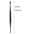 Double Soft Silicone Head Rotary Screw Earpick Reusable Ear Picking Tool Massage Cleaner Earwax Removal Ear Scoop Rod Home Use Vue Black