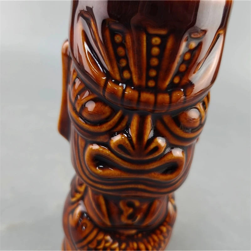 Hawaiian Ceramic Tiki Cocktail Mug coffee mug Hand Painted Cup Perfect Bar Party Tropical Gift For Couples Women Birthday Vue