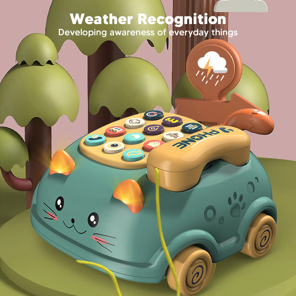 Educational Music Telephone Kids Telephone Simulated Educational Language Study Clear Sound Quality Music Telephone Vue