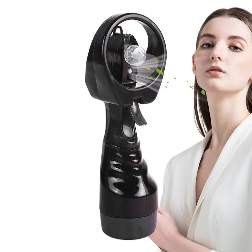 350ml Portable Mist Fan, Outdoor Air Cooler with Water Tank, Cooling Device for Desk Camping Hiking, Rechargeable USB Vue