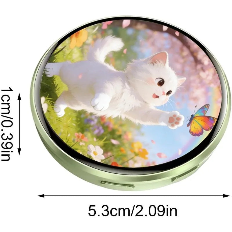 Electronic Badge 1.7 Inch Touch Screen HD Display Screen LED Button with Video Playback for Cosplay Backpack Bag Door Jewelry Vue