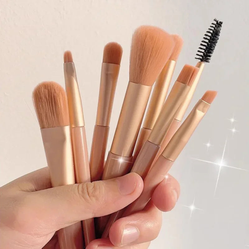 8Pcs Portable Makeup Brush Eyeshadow Foundation Blending Make up Soft Fluffy Cosmetics Concealer Makeup Brush Make Up Supplies Vue