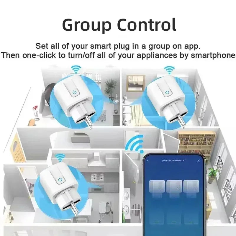 Smart Plug EU WiFi Zigbee Socket 16A/20A Power Monitor Smart Life APP Control Remote Timer Voice Control Alexa Google Home Vue
