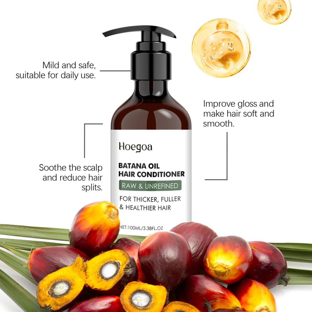 Batana Oil Hair Conditioner Strengthening Nourishing Improve Dryness Damaged Split Ends Glossy Smoothing Hair Growth Conditioner Vue