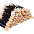 50/100Pcs/ Bag Small Portable Eyeshadow Applicators In Bulk Double Sponge Eye Shadow Brush Makeup Mini Tools Wholesale Vue 50pcs-YYS