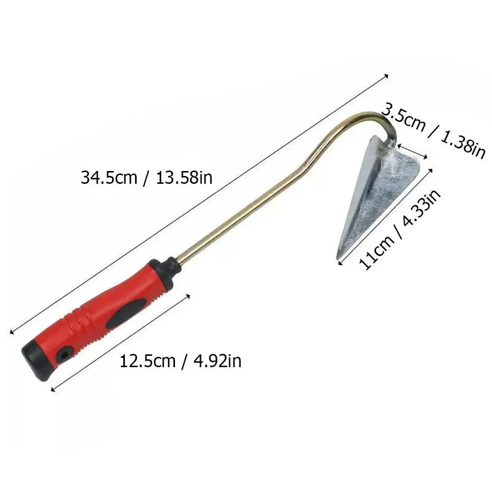 Small Pointed Garden Hoe with Ergonomic Handle Handheld Weeding Tool for Yard Planting Weeding Vue