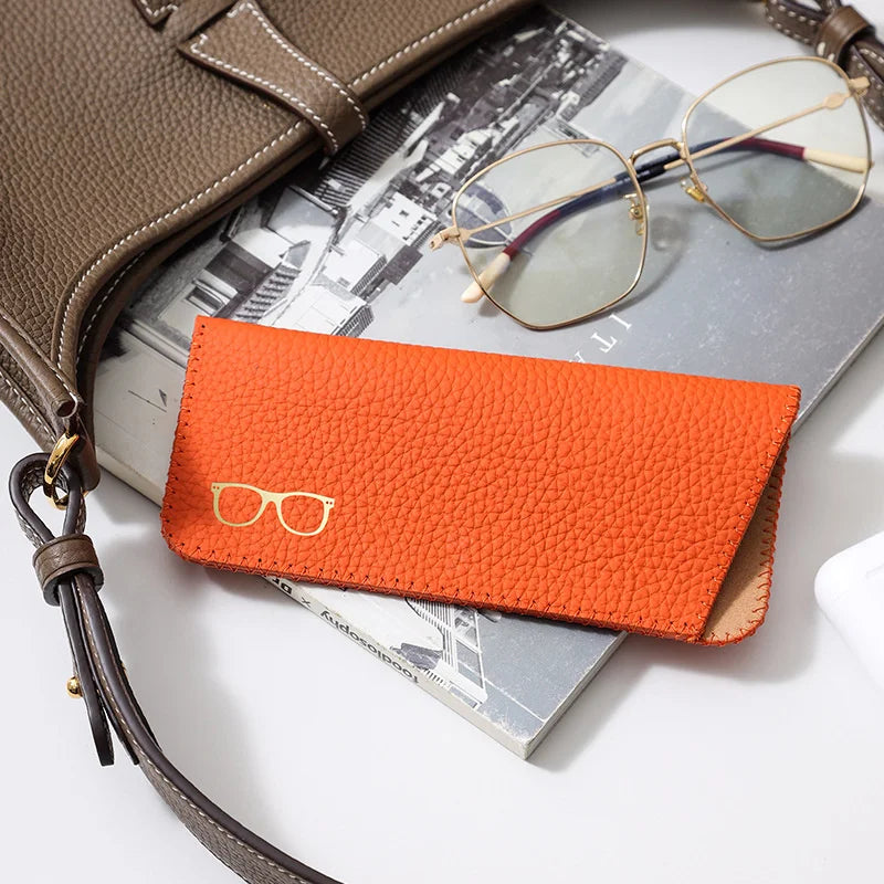 1PCS Unisex Soft Glasses Protective Case Cover Sunglasses Case Box Glasses Bag Eyewear Protector Reading Eyeglasses Pouch Vue Orange
