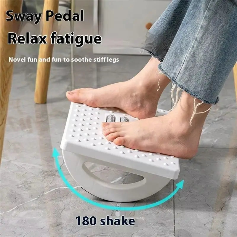 ABKW-Ergonomic Foot Stool With Massage Rollers Portable Footrest For Home Office Work Foot Rest Vue