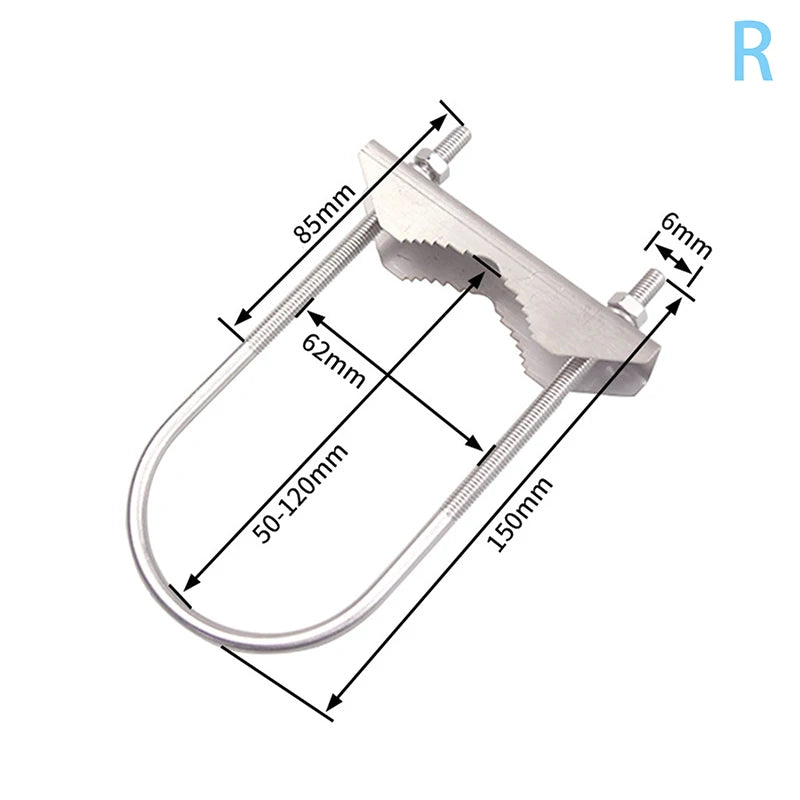 M6 U Bolts Mounting Hardware Heavy Duty Anti-Rust Mast To Mast Clamp V Jaw Block Mount Bracket Kit For Outside Home Antenna Vue A18