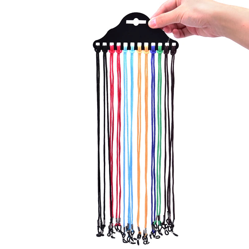 12Pcs/Set Multicolor Sunglasses Lanyard Cord Eyeglass Reading Glasses Chain Glasse Necklace Cord Vue