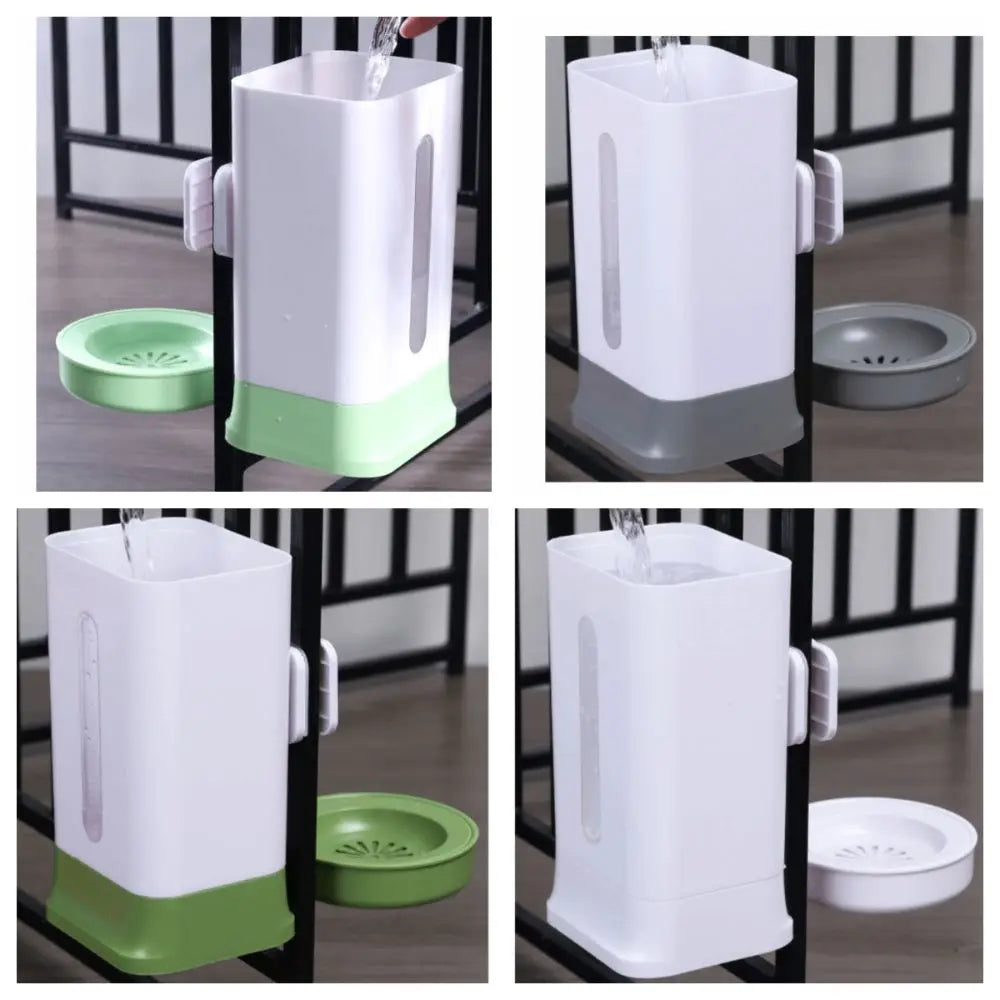 1.5L Dog Water Dispenser Large Capacity Leak-Proof Cage Hanging Water Bottle Easy to Clean Adjustable Hanging Crate Water Bowl Vue