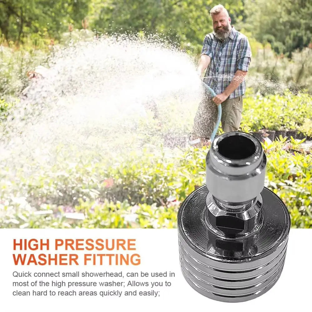 Stainless Steel Water nozzle Quick Plug 1/4 Quick Connect Shower Head Metal Small Flower Washing Nozzle Car Cleaning Vue